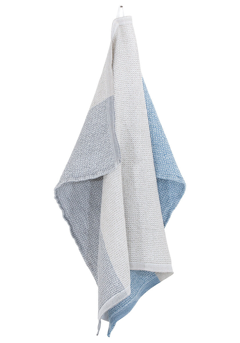 TERVA towel 65x130 cm white-multi-rainy blue *