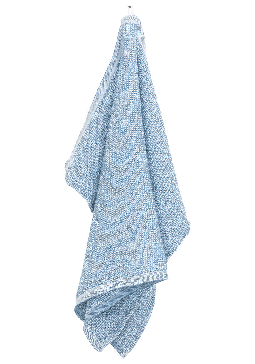 TERVA towel 65x130 cm white-rainy blue