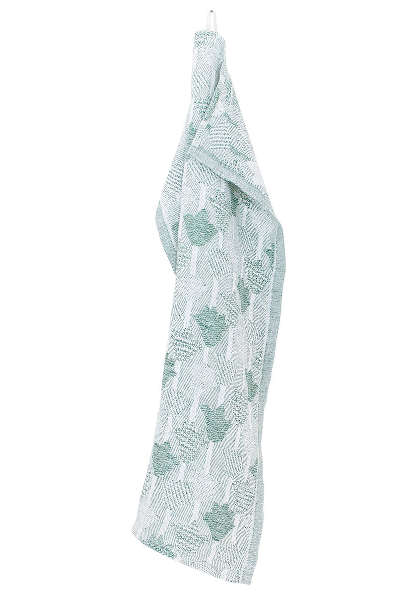 TULPPAANI towel (white-aspen green, 46 x 70 cm) *