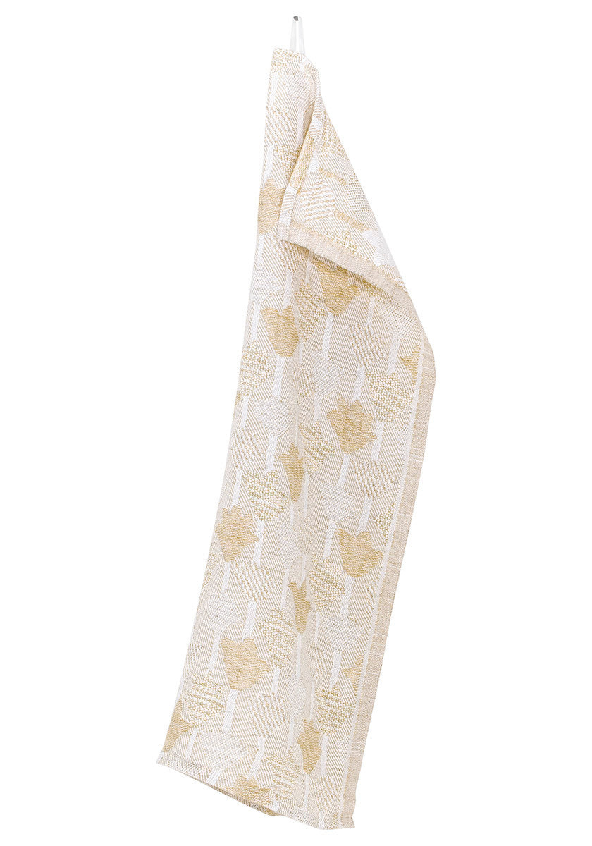 TULPPAANI towel (white-gold, 46 x 70 cm)*