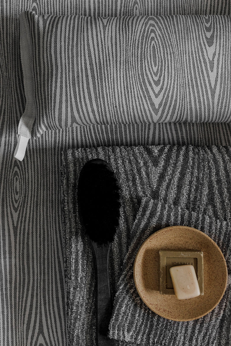 VIILU sauna pillow 10/white-grey linen-cotton  58206 *