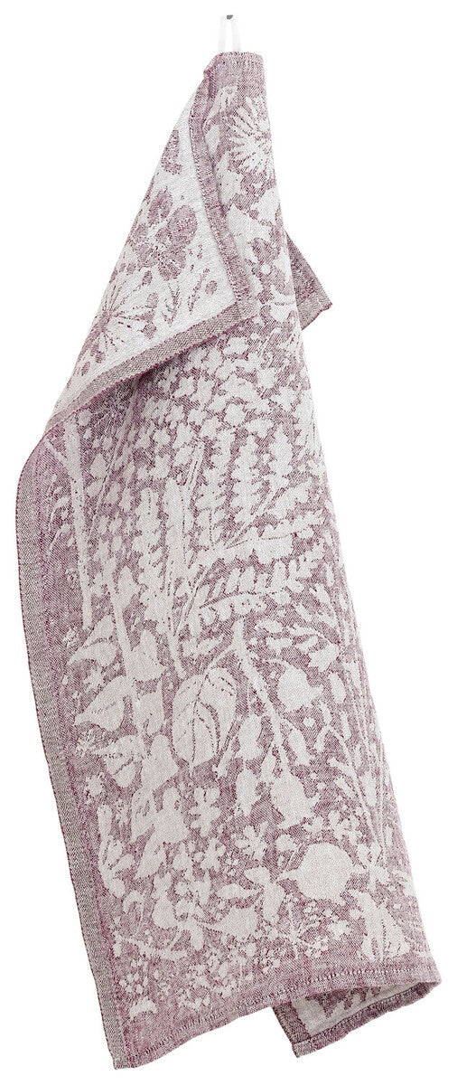 VILLIYRTIT towel (linen-bordeaux, 48 x 70 cm)