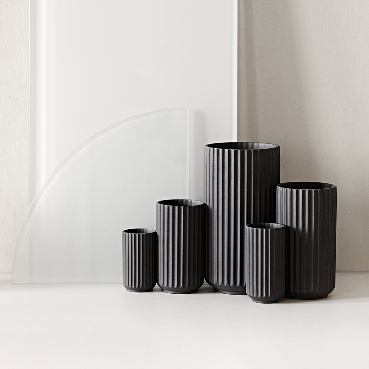 Vase H15 cm Porcelain Black