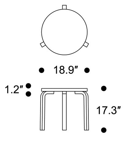 Aalto Side Table 90D