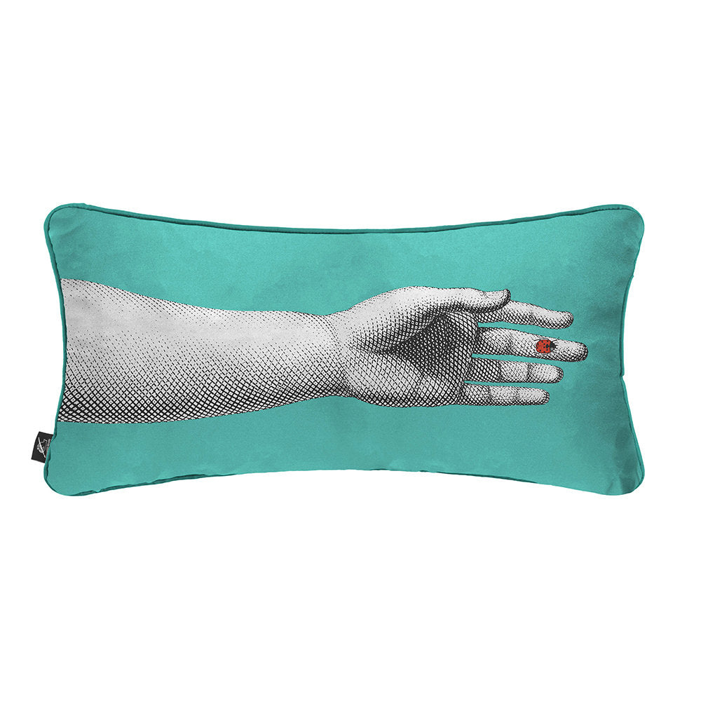 FORNASETTI Mano Silk Reversible Pillow - 50x25cm cushion