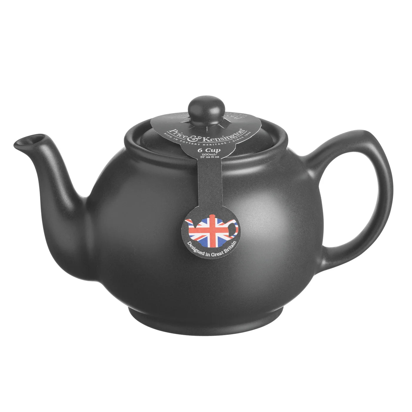 MATTE Teapot 6cup Black 1100ml/35oz