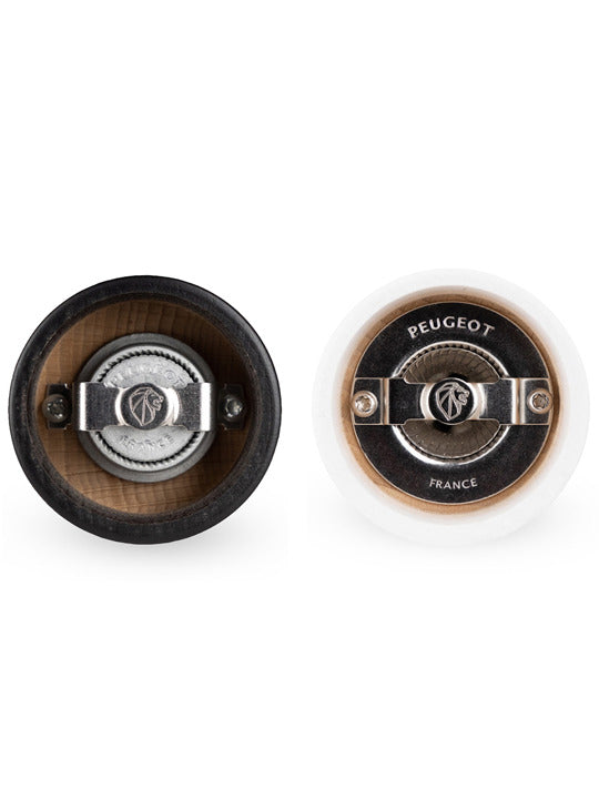 Bistro Duo of manual salt and pepper mills, beech wood, black and white, 10 cm