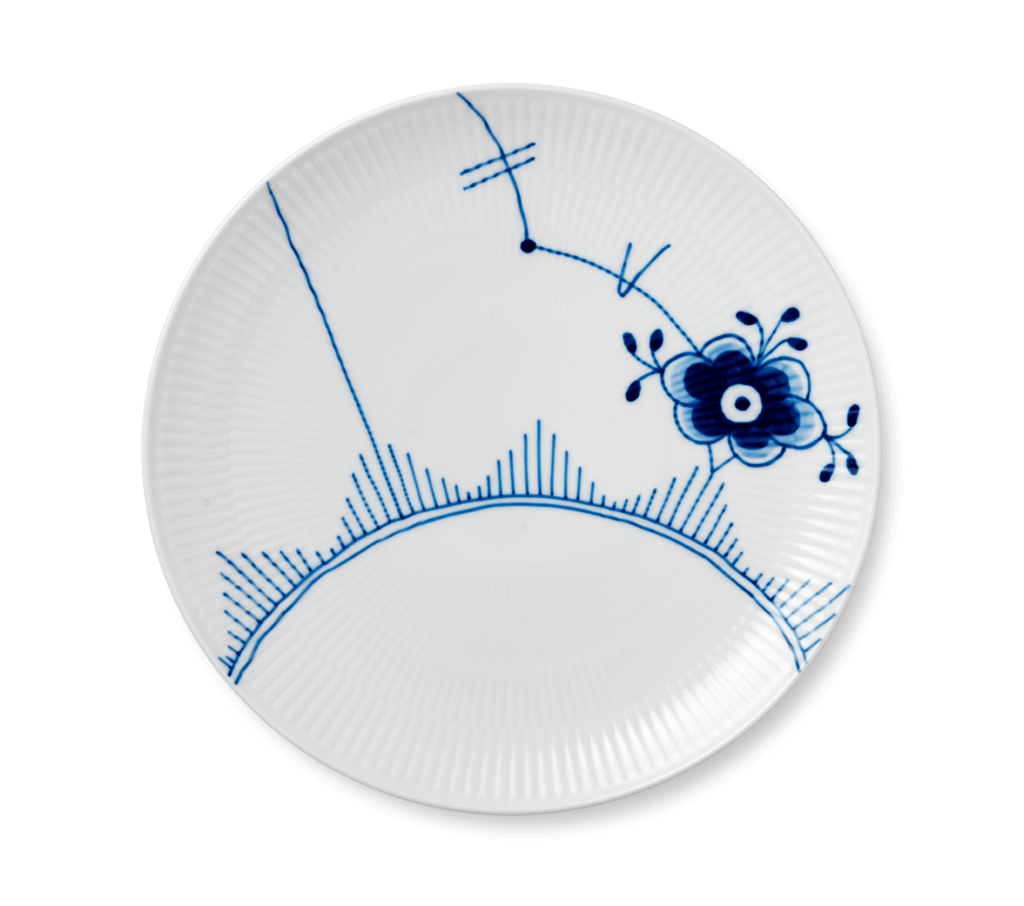 Blue Fluted Mega Dinner plate Coupe 10.75"  / 27 cm