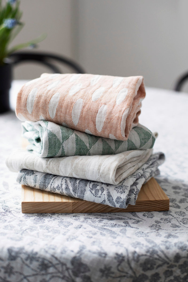 NIITTY towel 48x70cm 5/white-rainy blue