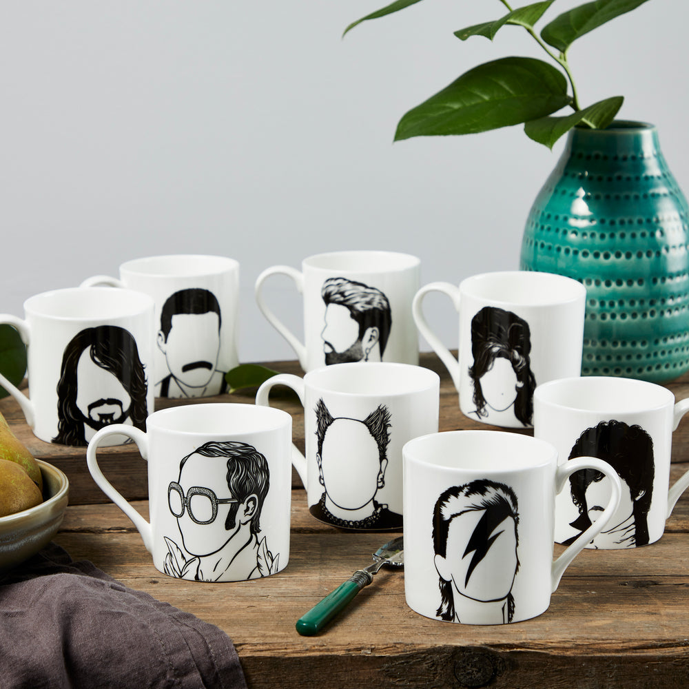 Rock icon star bone china mug single mug