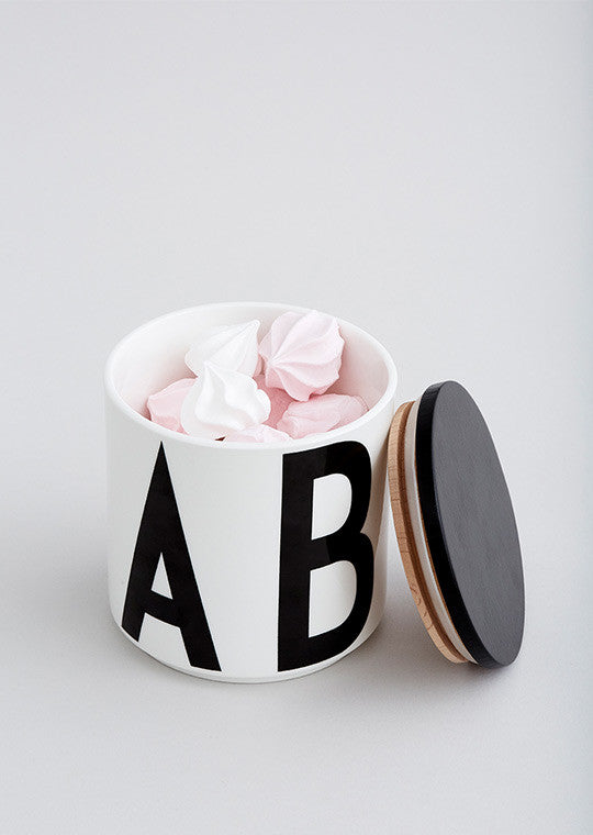 Arne Jacobsen ABC Design Letters porcelain cup Multi Jar with lid