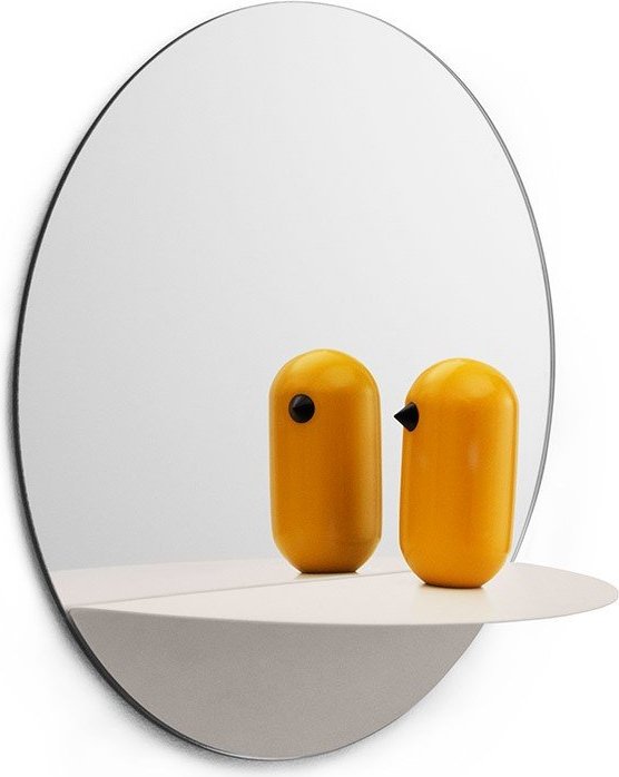 Horizon Mirror Round White