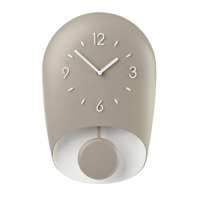 BELL WALL CLOCK WITH PENDULUM -  TAUPE