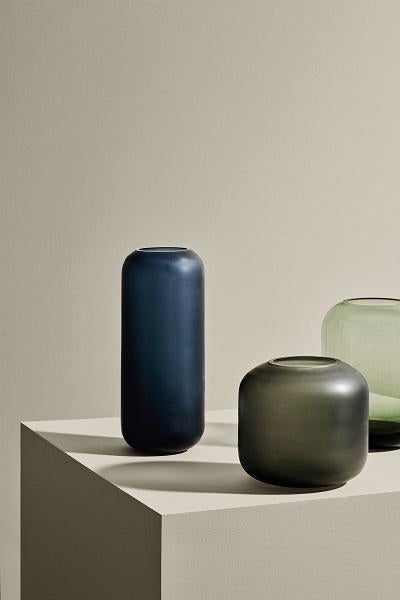 OVALO | Vase Clear Grey 8.5" x 6"