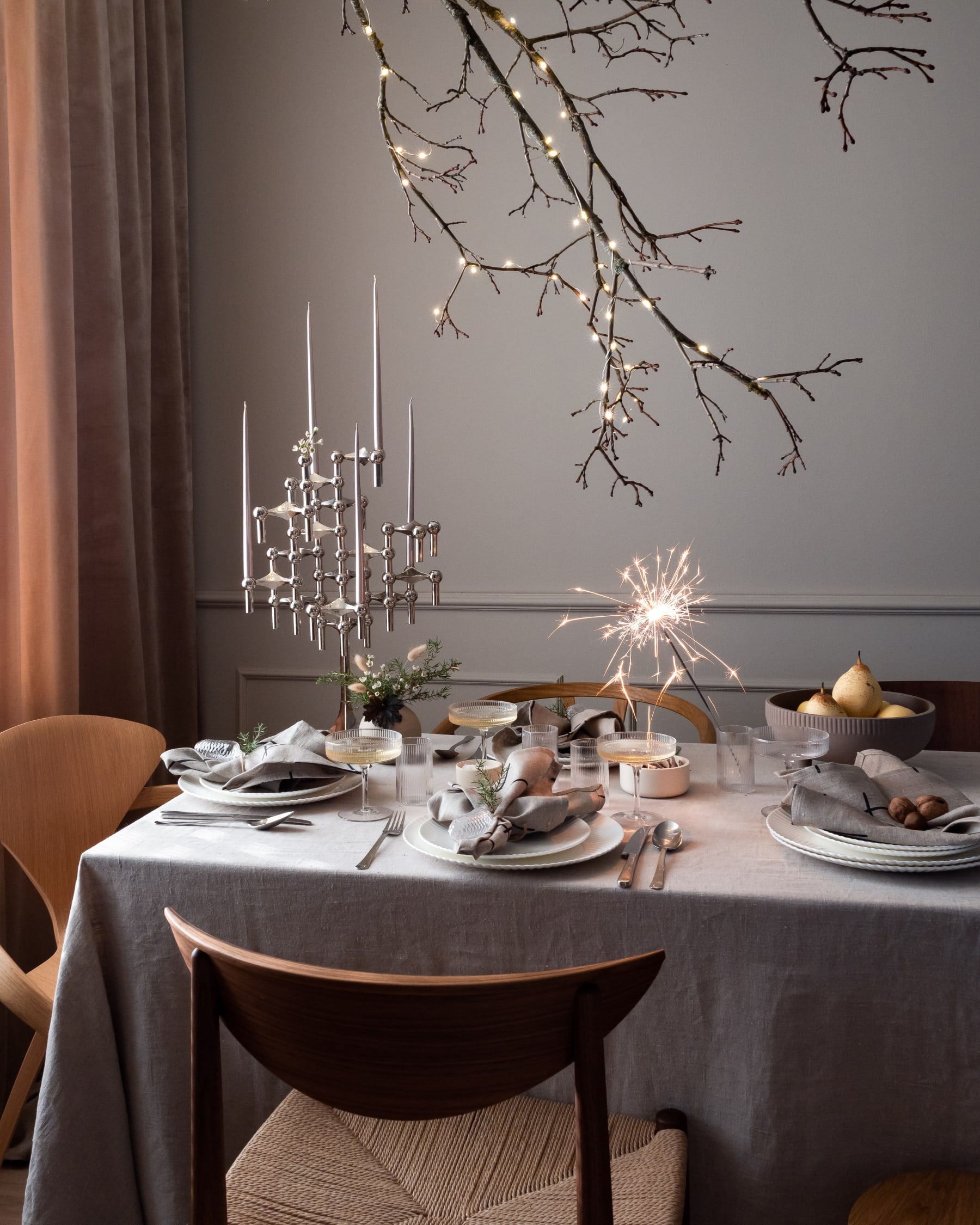 STOFF Nagel candles by Ester&Erik box w/6 pcs, champagne