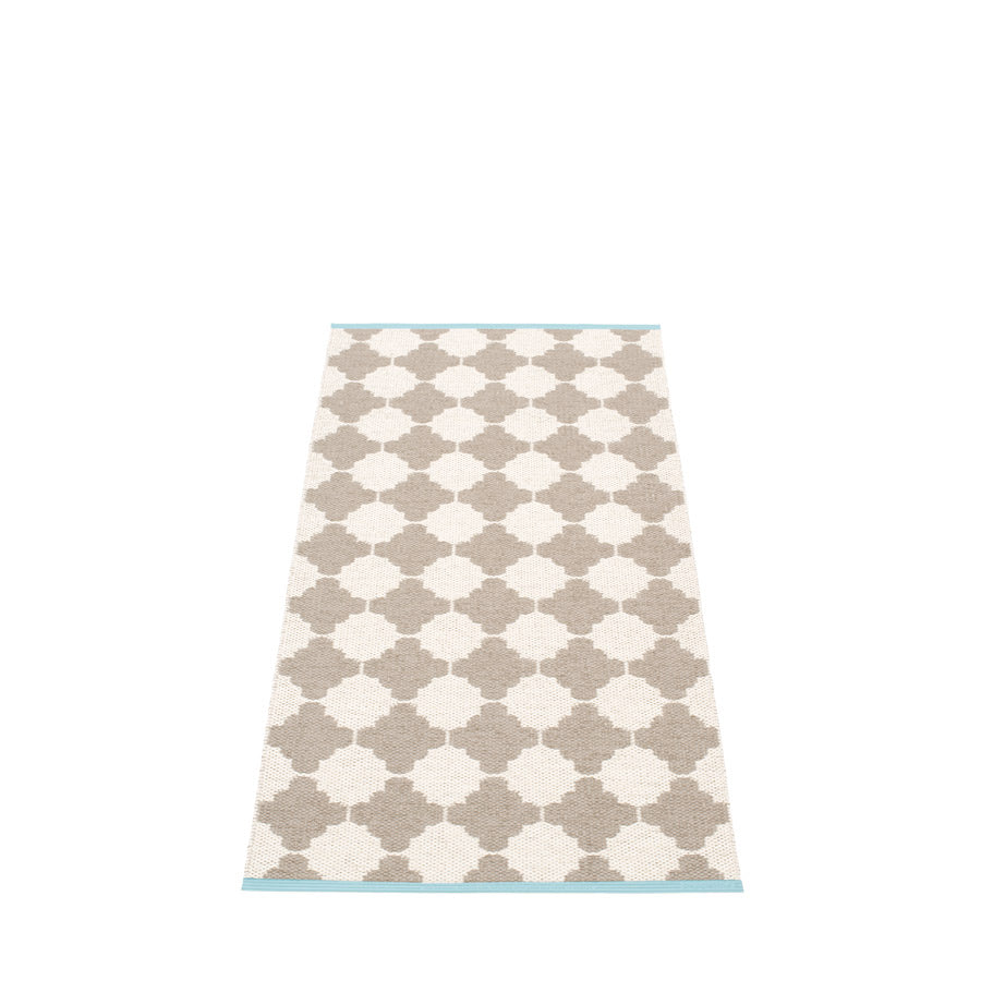 70x450cm / 2.25x14.75ft MARRE RUG - MUD/VANILLA/TURQUOISE EDGE