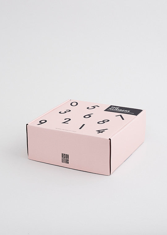 Design Letters Gift box The numbers melamine pack Pink