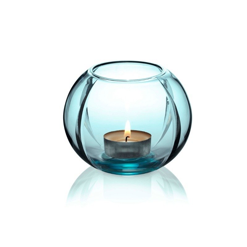 Grand Cru glass votive turquoise