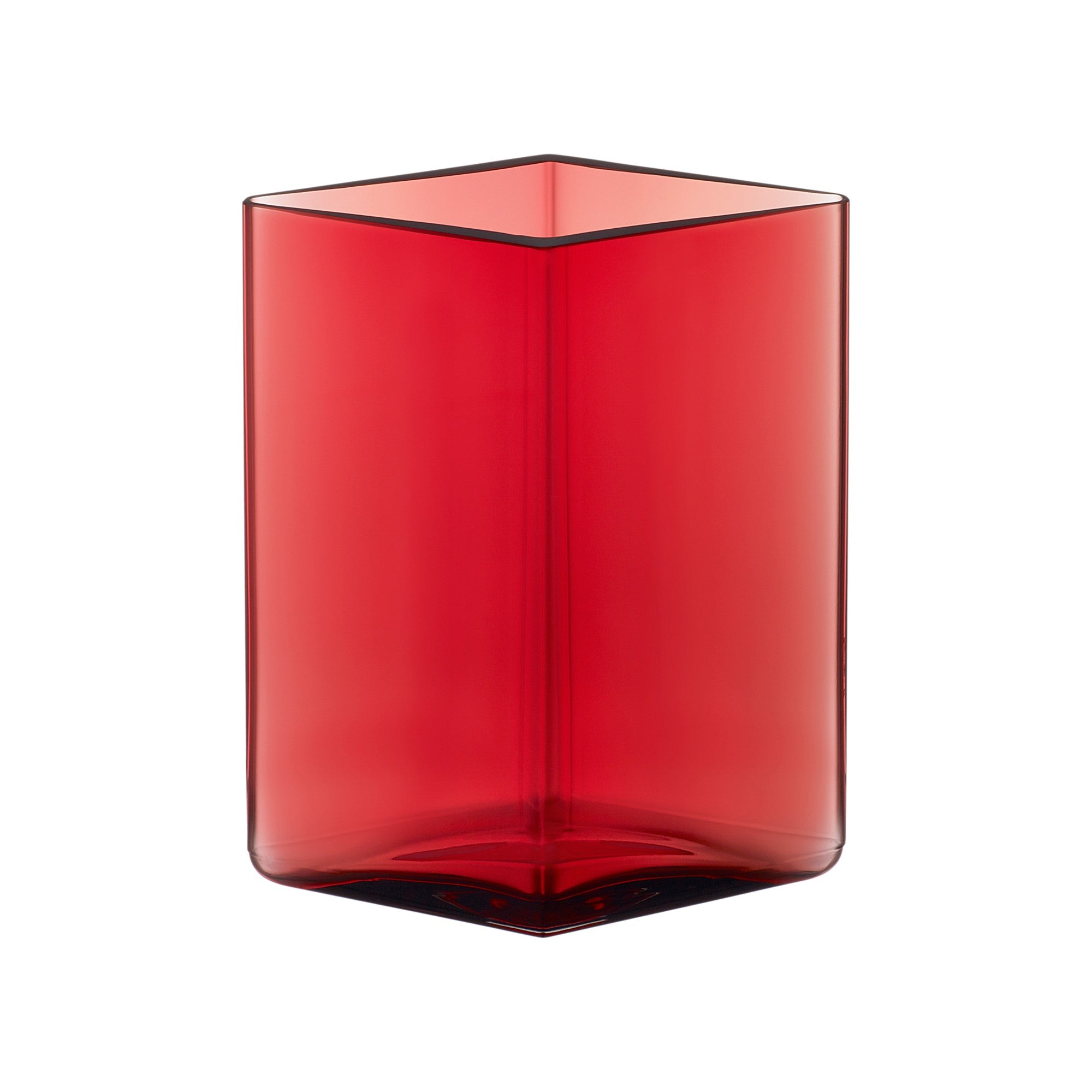 Ruutu vase 115x140mm / 4.5" x5.5" cranberry