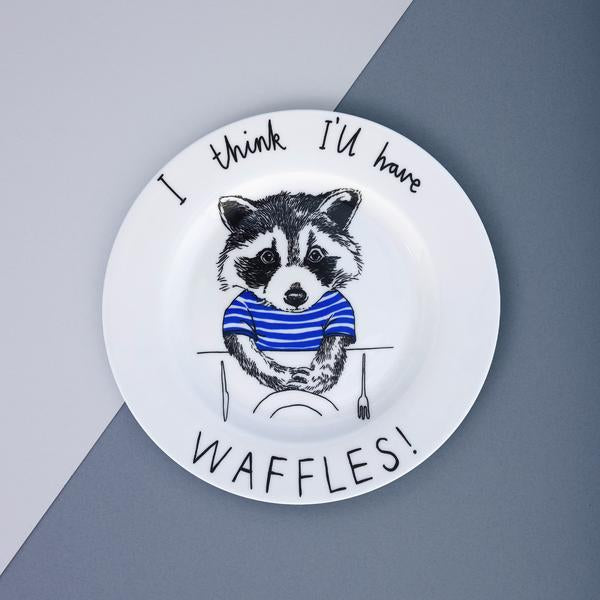 Raccoon Waffles Side Plate