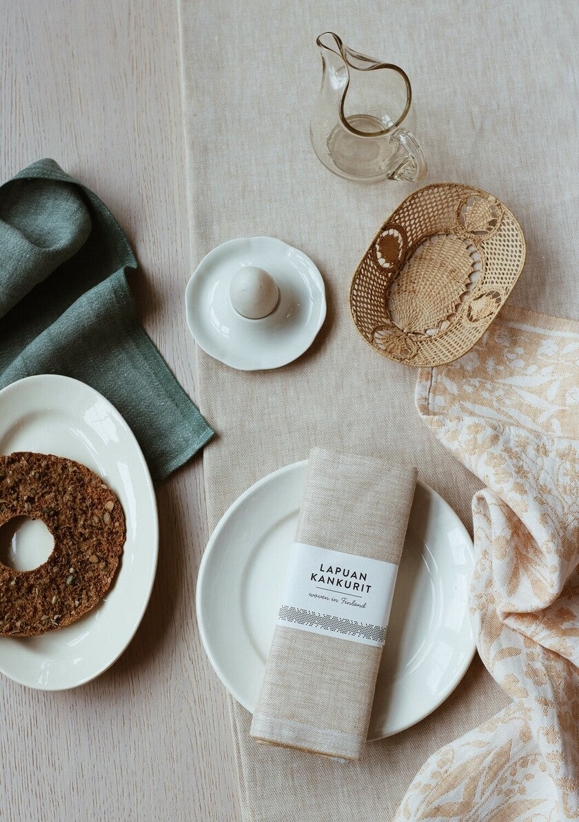 NIITTY towel 48x70cm 3/white-rose 100% washed linen