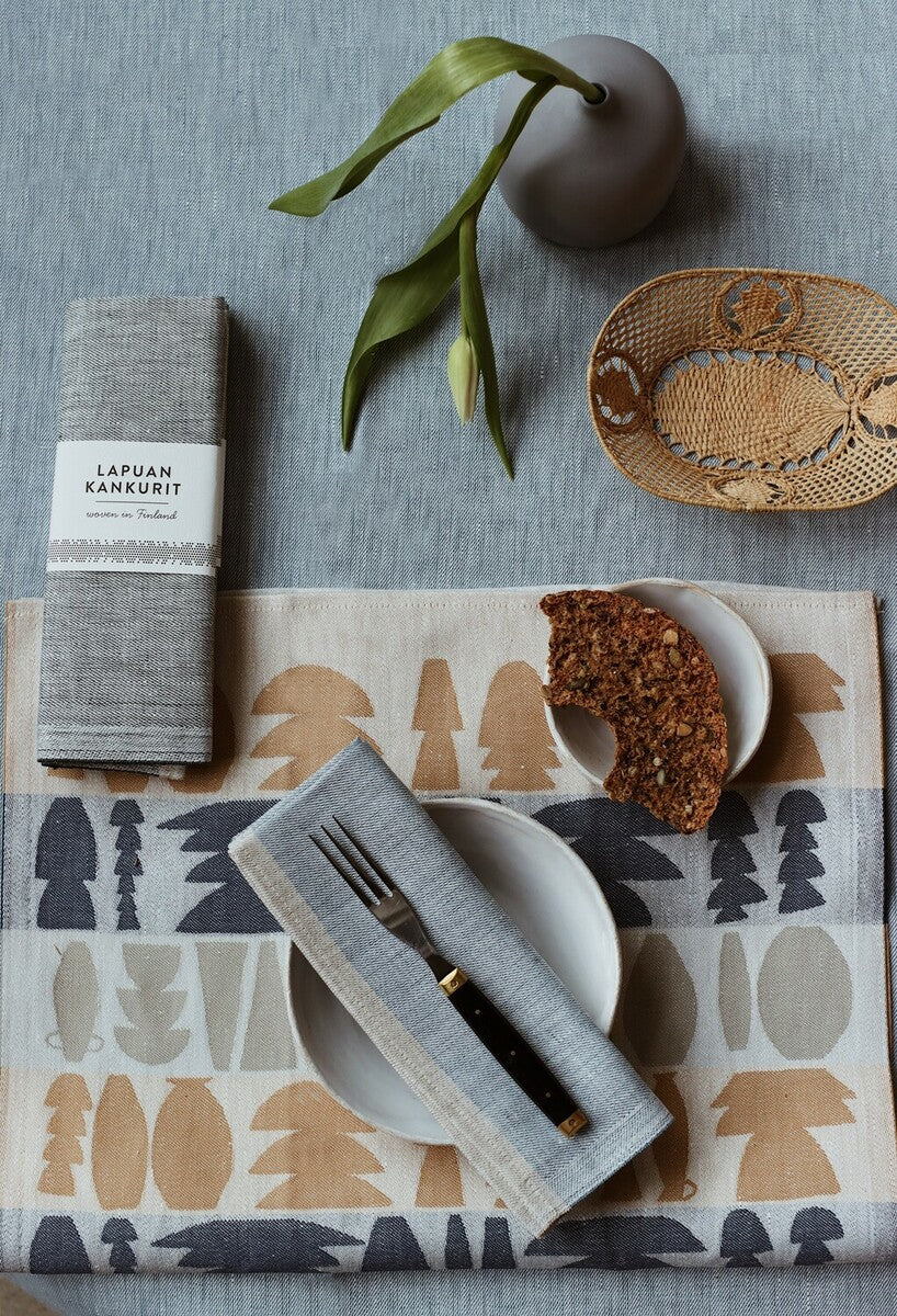 KIPOT towel 46x70cm 9/cinnamon-grey-linen linen-cotton