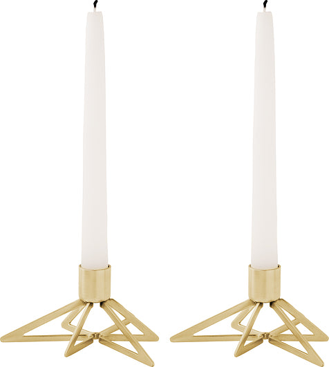 Tangle star candleholder, 2 pcs - brass