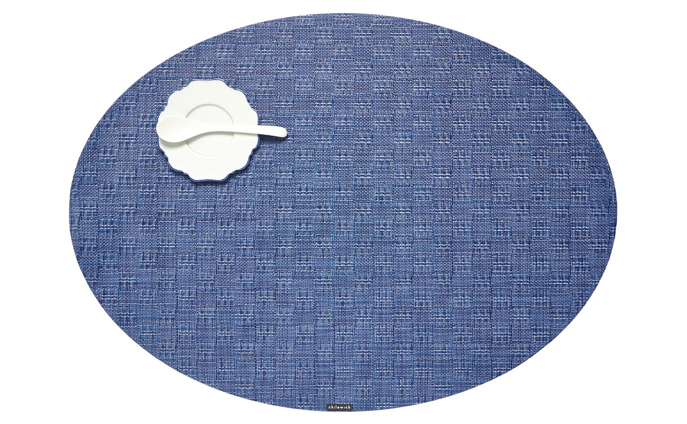 Chilewich Placemat Oval 14x19.25" BAY WEAVE (multiple colours)