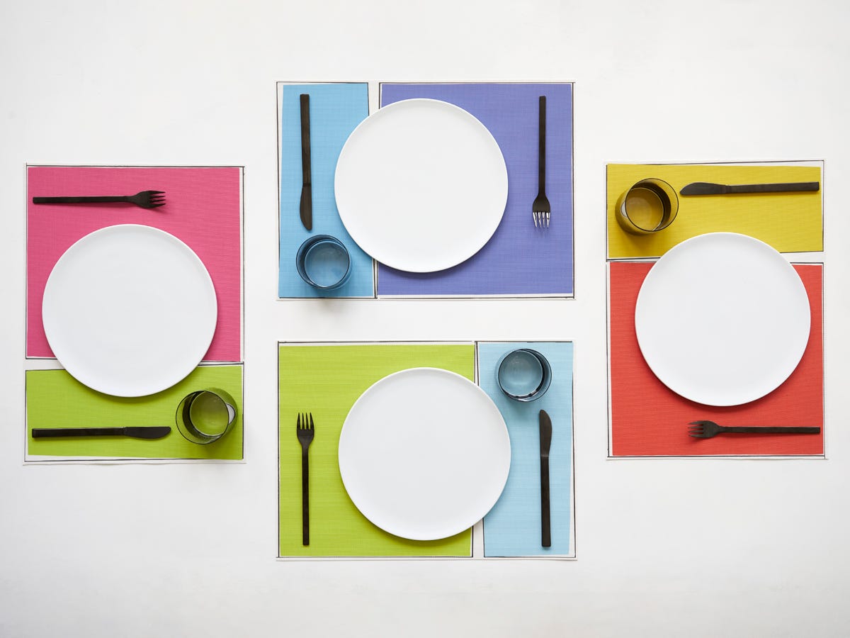 * SALE Chilewich Placemat Rectangle Freehand Salsa