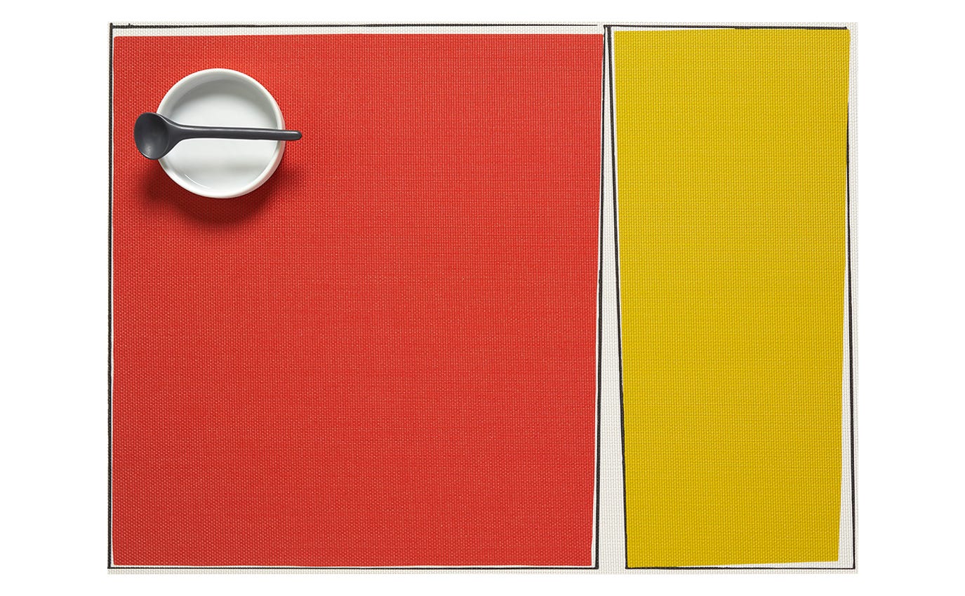 * SALE Chilewich Placemat Rectangle Freehand Salsa