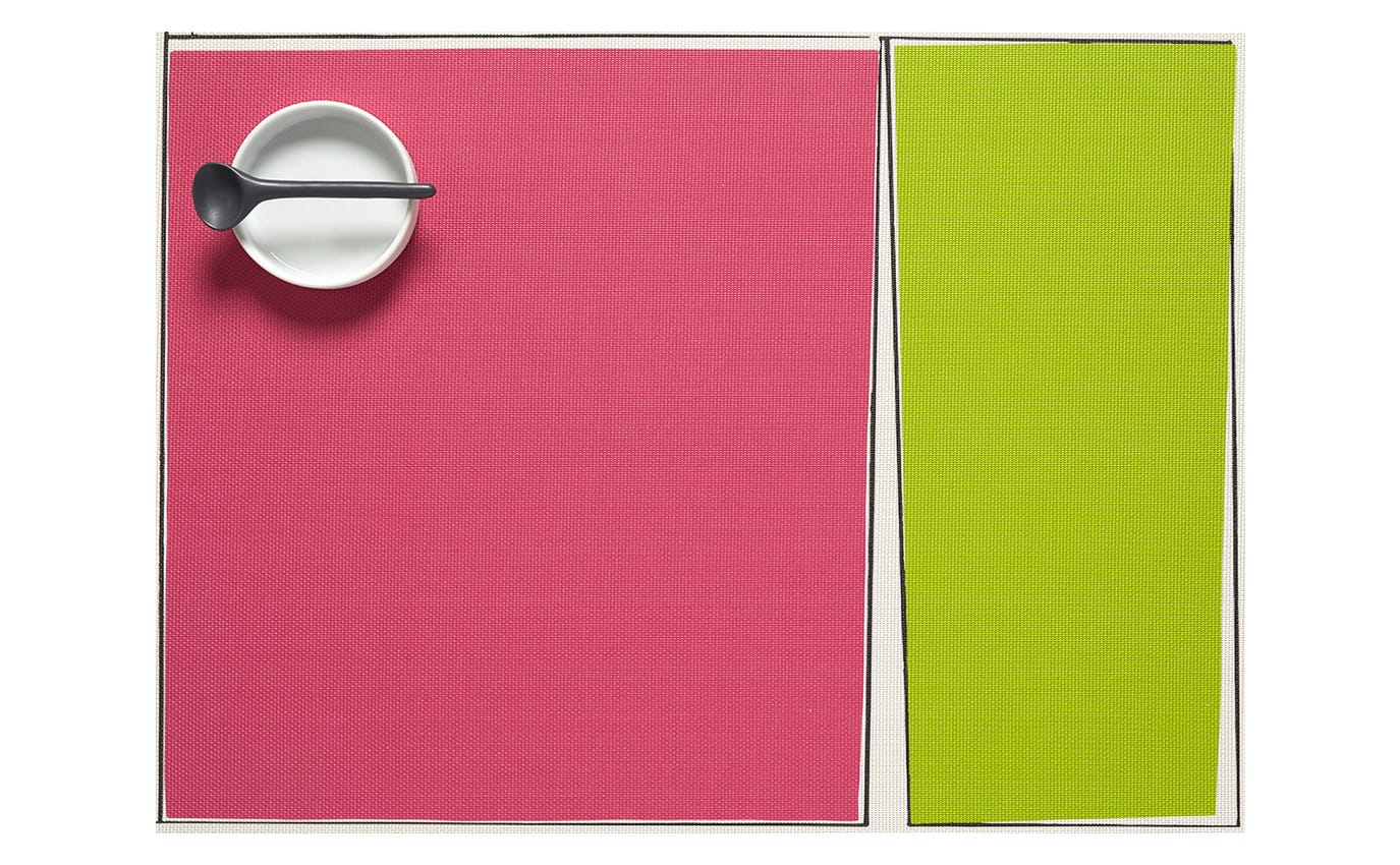 * SALE Chilewich Placemat Rectangle Freehand Salsa