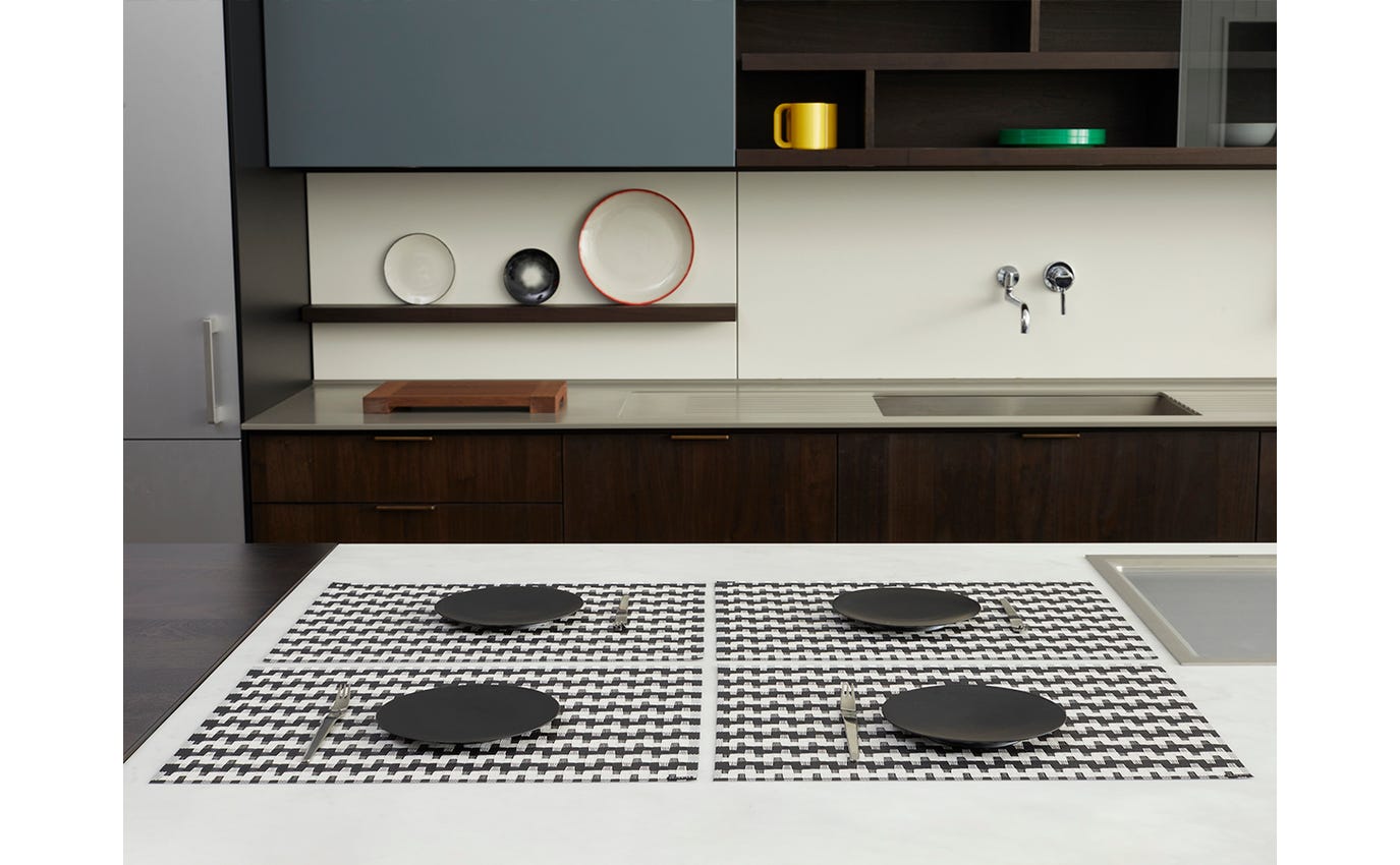 Chilewich Placemat Rectangle 14x19" Harp Tuxedo *