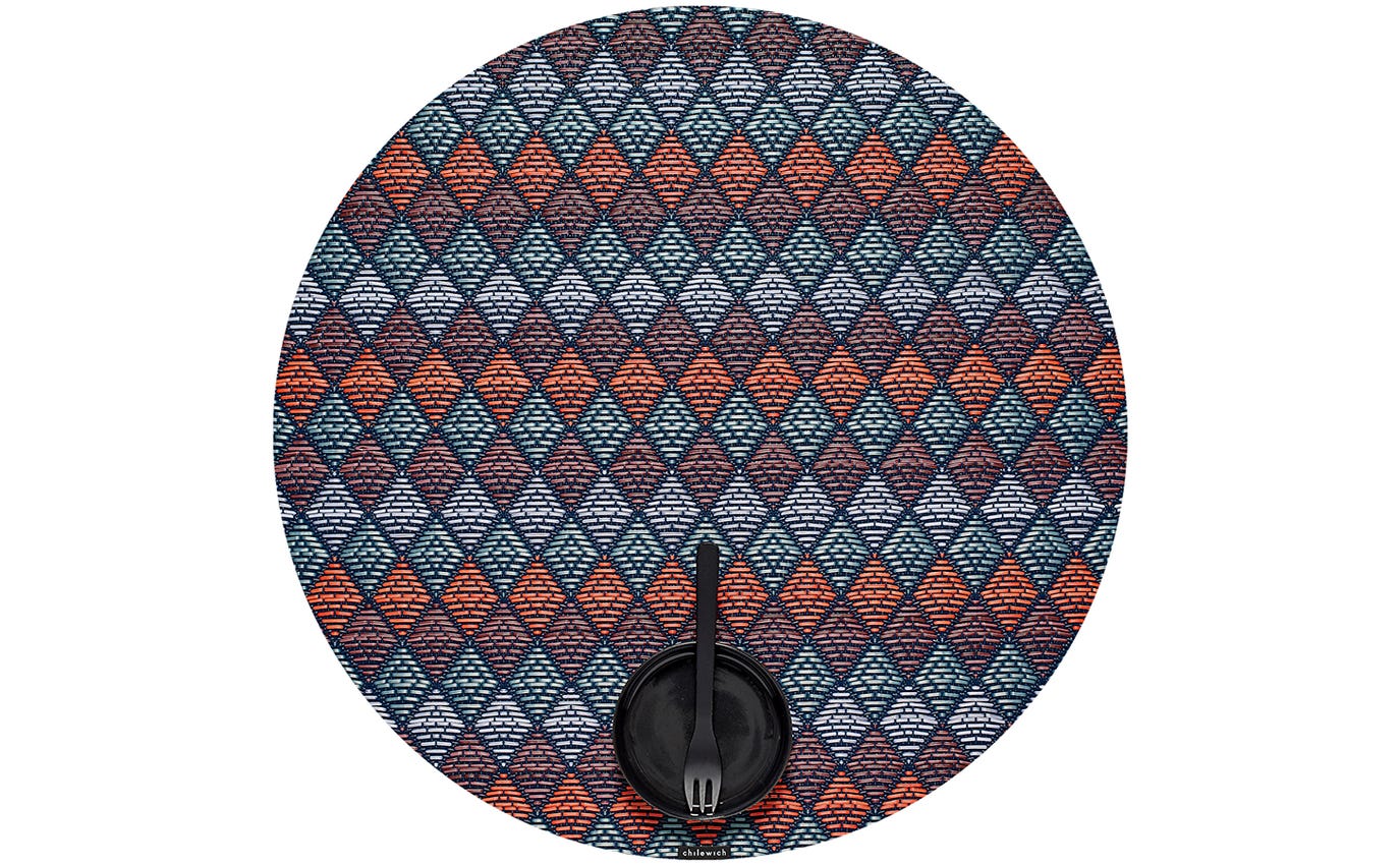 Chilewich Placemat Round 15" diam. Kite  ( 2 colours )