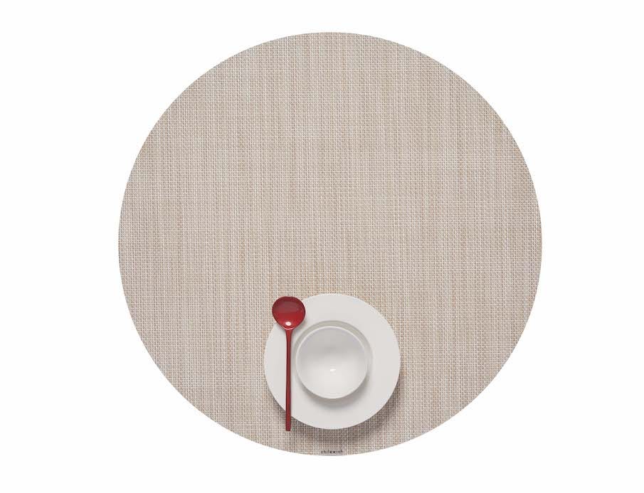 Chilewich Placemat Round 15" diam.  Mini Basketweave (multiple colours)