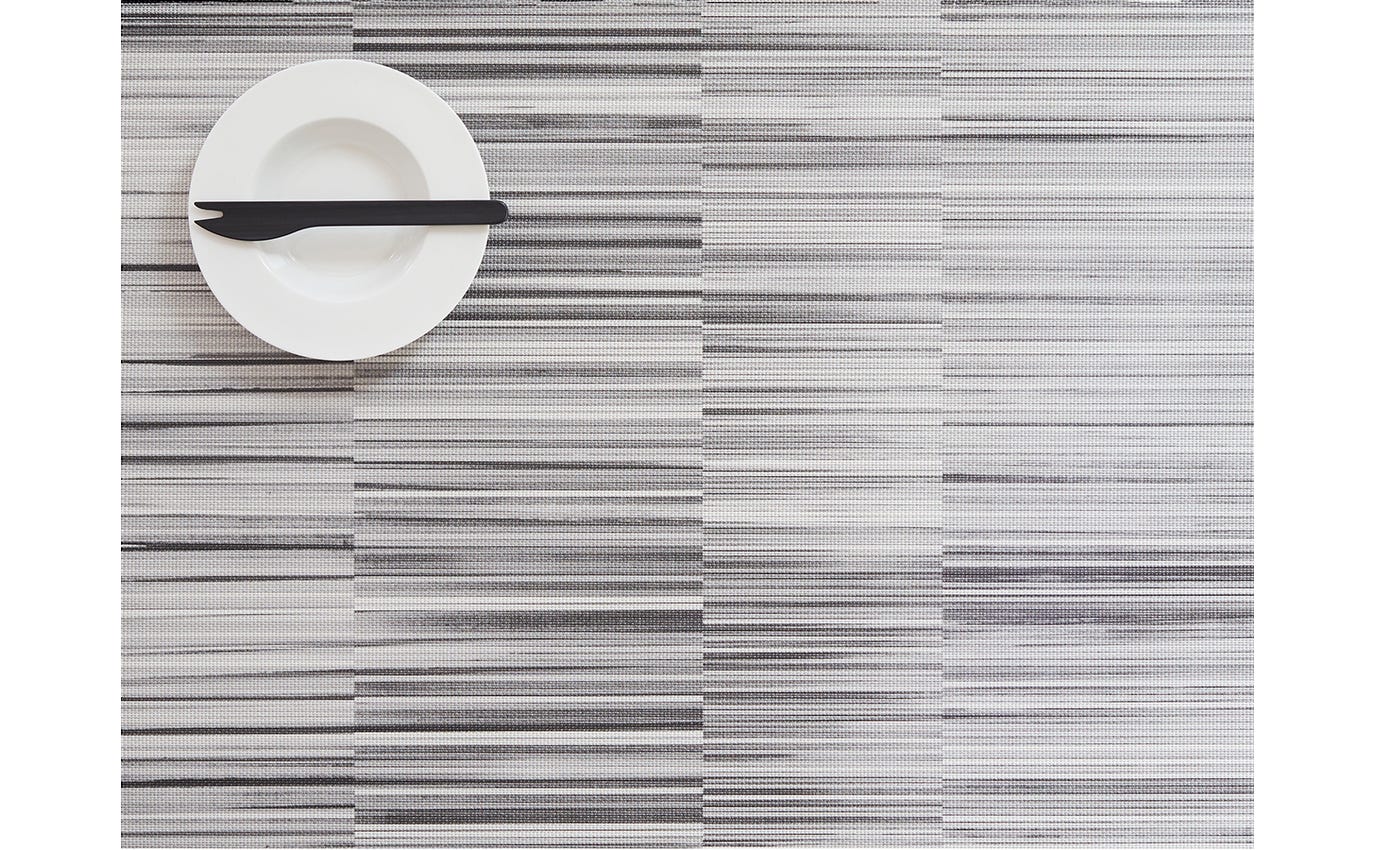 Chilewich Placemat Rectangle 13.5x18.5" Sakiori Rectangle Black/white