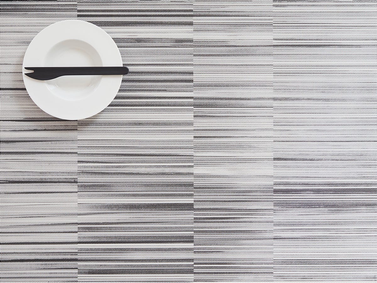 Chilewich Placemat Rectangle 13.5x18.5" Sakiori Rectangle Black/white