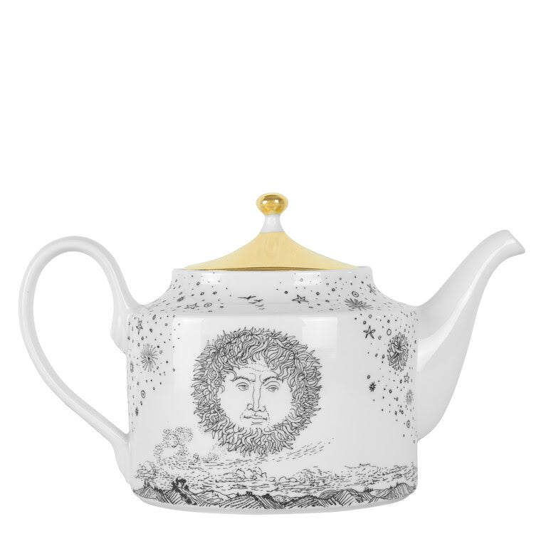 Fornasetti teapot Tea pot Tea pot Solitario white/black/gold