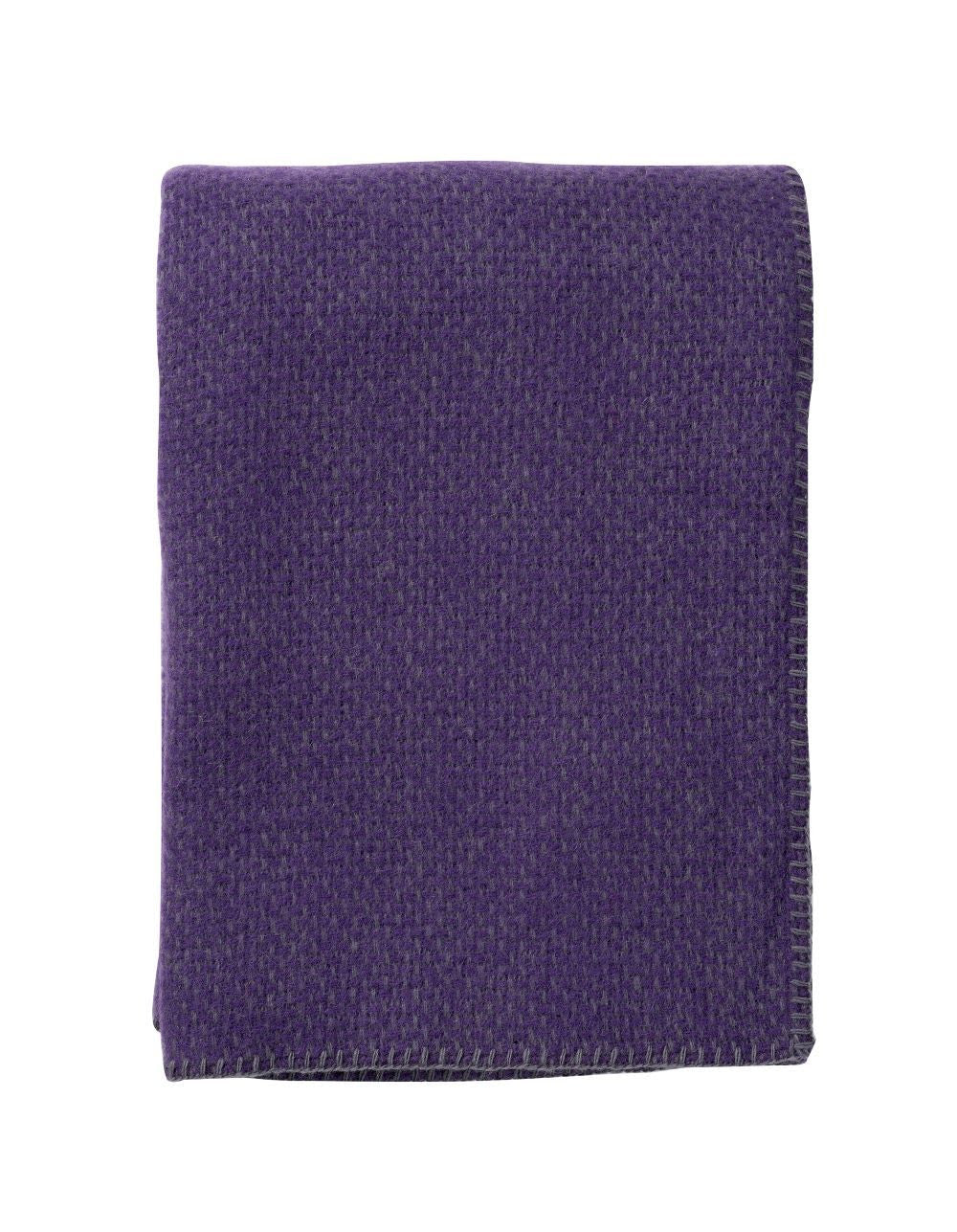 Klippan wool blanket 130 x 180cm Domino Throw Purple