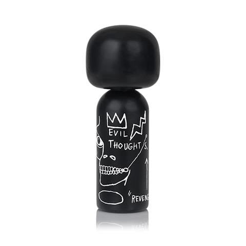 Kokeshi Doll by Sketch.Inc for Lucie Kaas Jean-Michel Basquiat  - Evil Thoughts White