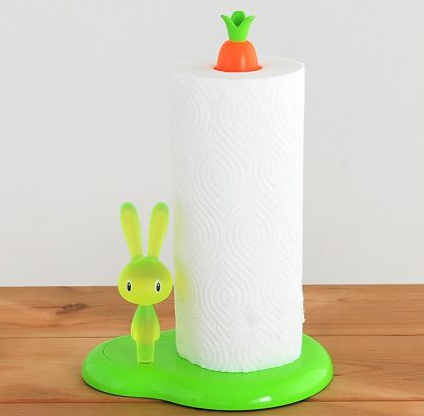 ASG42/H W Bunny & Carrot Papertowel holder white
