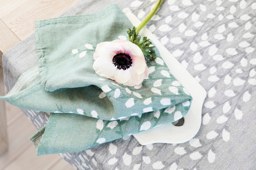 VARPU towel 48x48cm 6/white-cloudberry washed linen-cotton