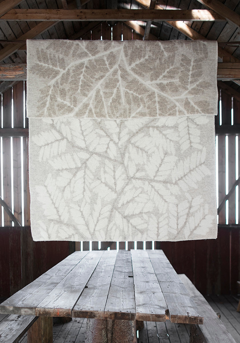Verso wool blanket ( 2/beige-white), 130 x 180 cm)