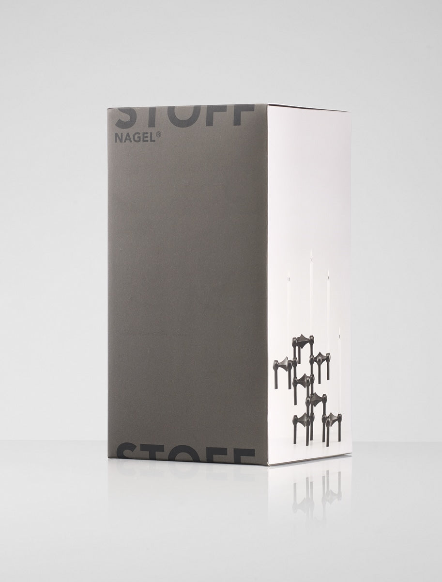 STOFF Nagel candle holder set w/3 pcs, black