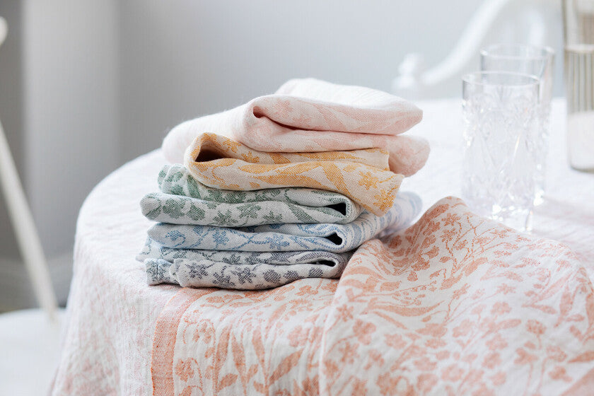 NIITTY towel 48x70cm 3/white-rose 100% washed linen