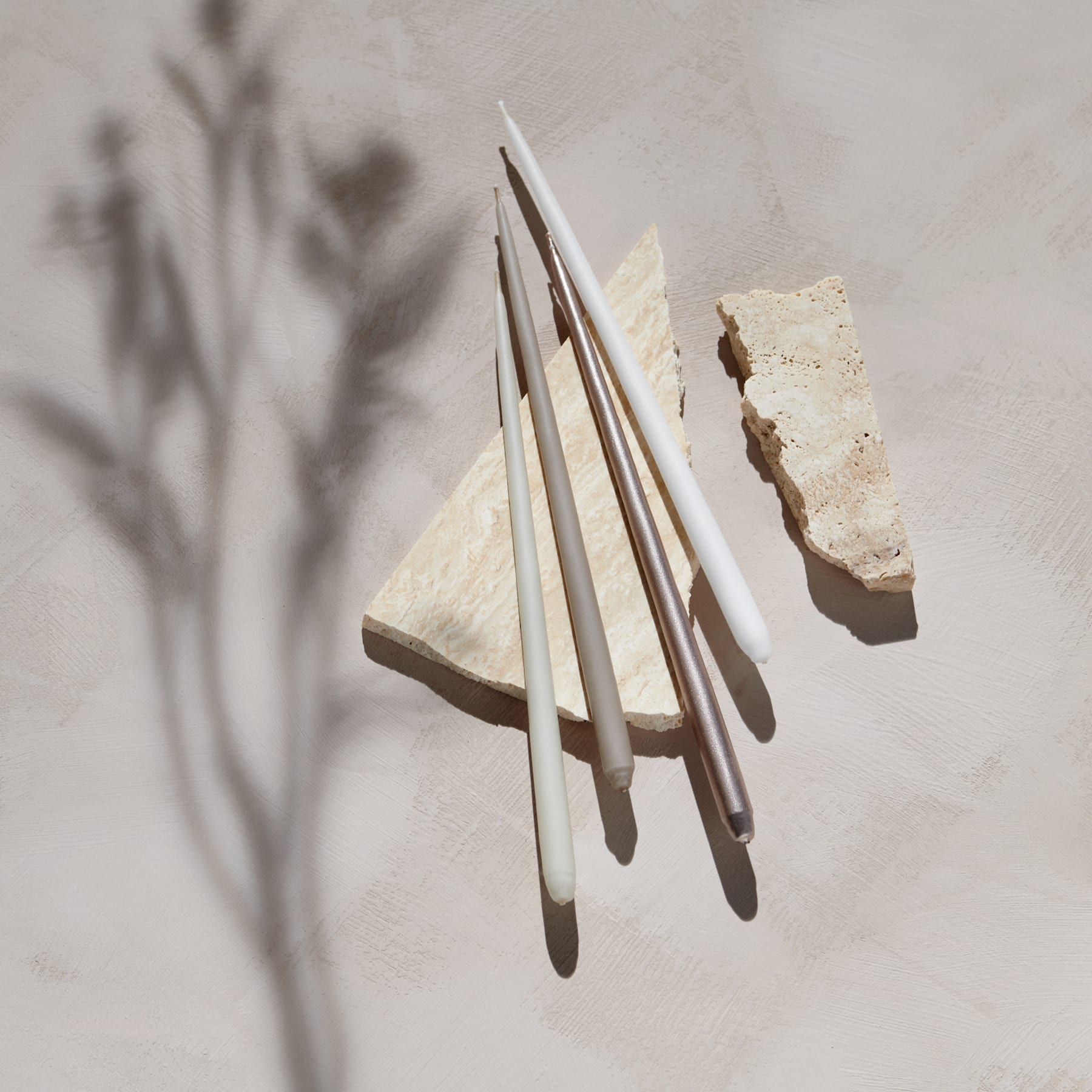 STOFF Nagel candles by Ester&Erik box w/6 pcs, champagne