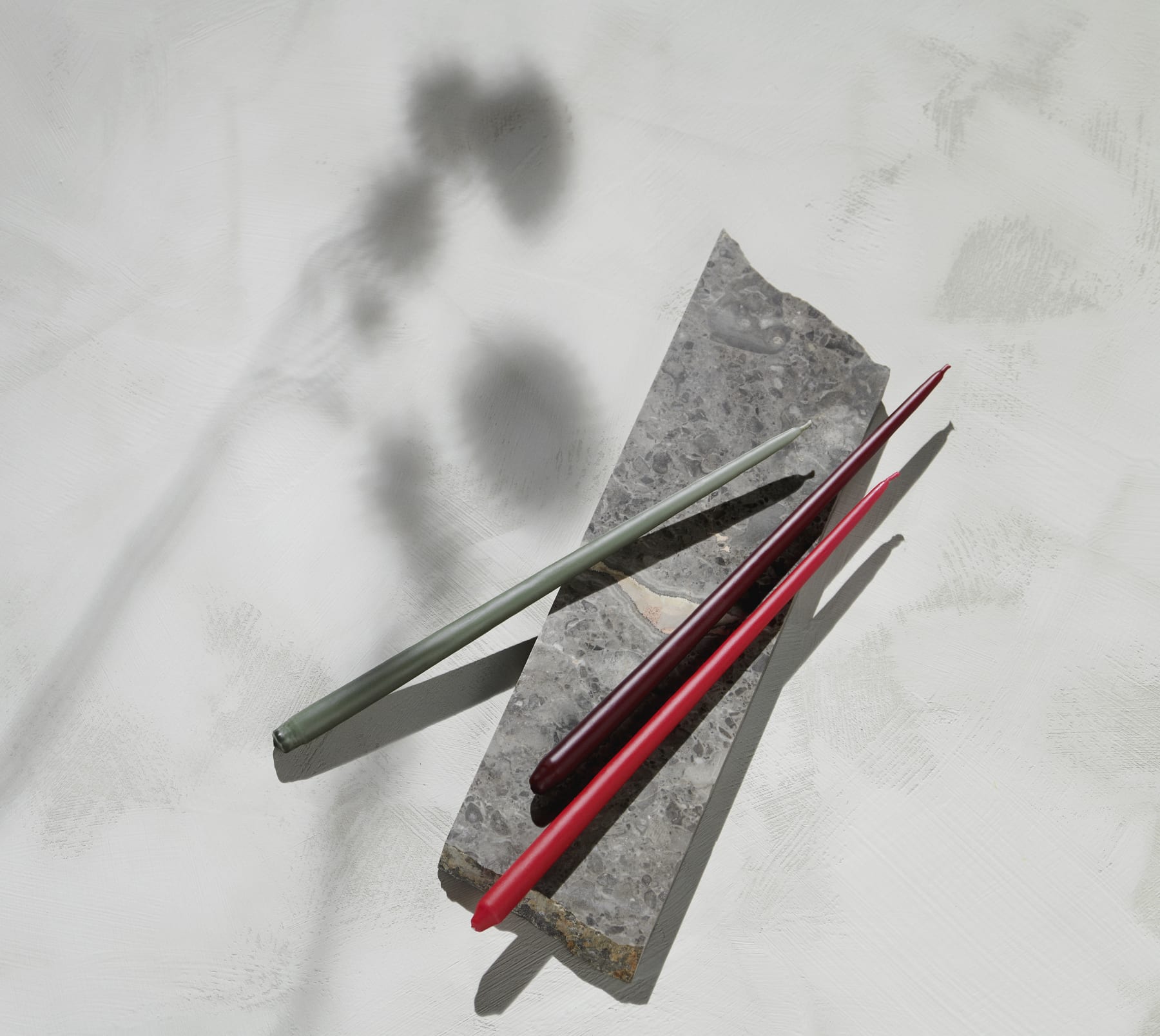 STOFF Nagel candles by Ester&Erik box w/6 pcs, Red