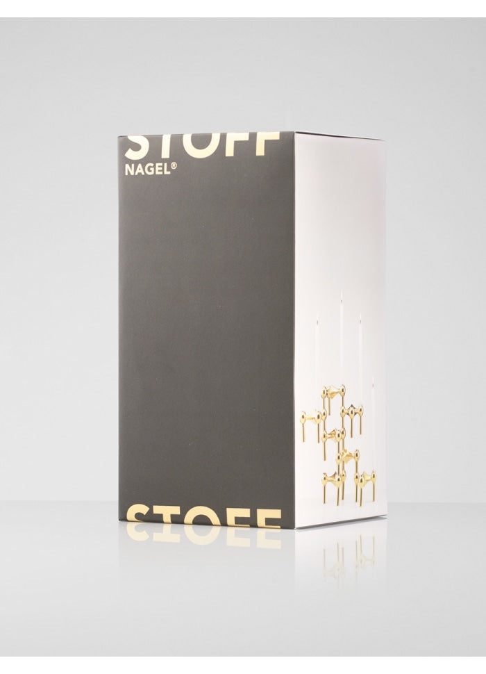 STOFF Nagel candle holder set w/3 pcs, brass